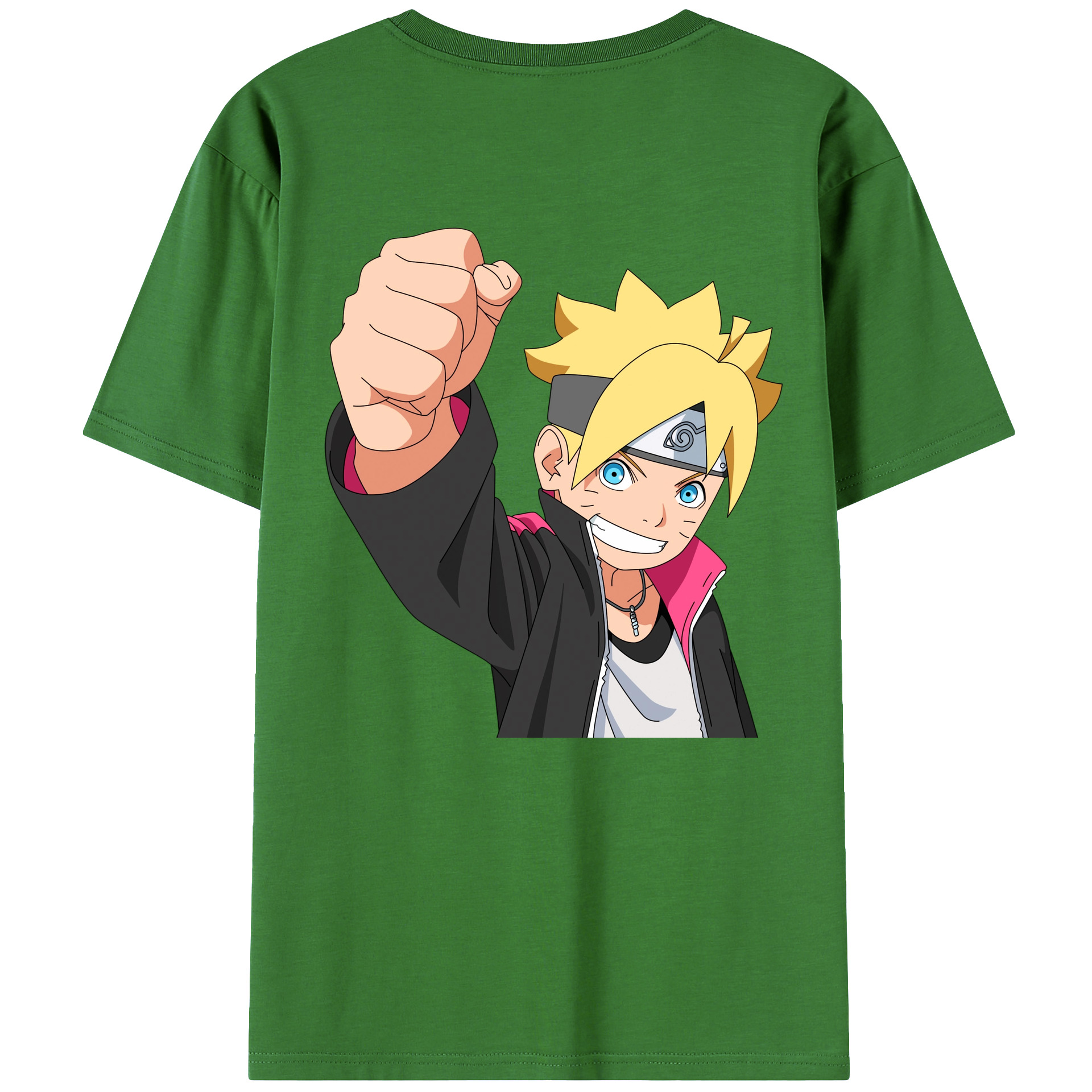 （画像用） NARUTO -ナルト- うずまき ボルト Uzumaki Boruto レディース半袖Tシャツ(バックプリント)
